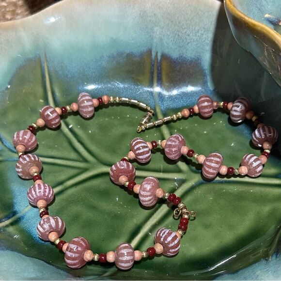 Gorgeous Handcrafted Lampwork Candy Bead Necklace - Picture 2 of 4